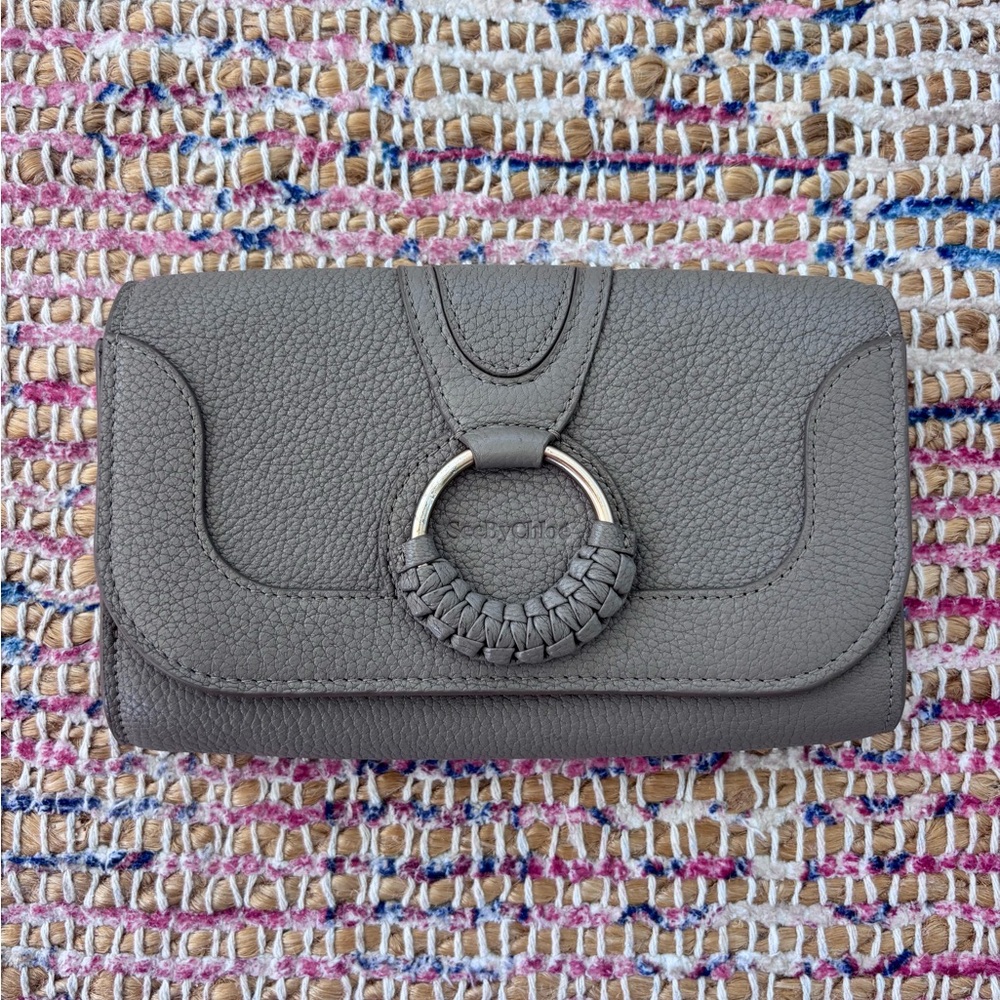 Chloe Dark Beige Leather Wallet